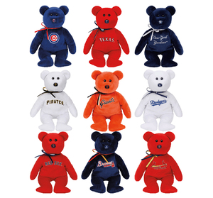美国mlb棒球大联盟毛绒玩偶布偶公仔玩具小熊 ty beanie baby