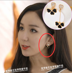 爱情珠宝夏洛伊方梓妍同款耳钉耳环娄艺潇同款不对称镶钻耳环耳饰