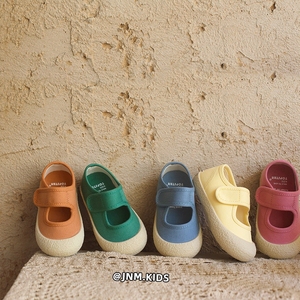 韩版时尚浅口帆布鞋2023秋季新款男女中童小布鞋幼儿园软底室内鞋