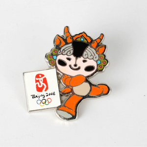 北京2008奥运会徽章 福娃迎迎常态奥运徽章 官方正品纪念章