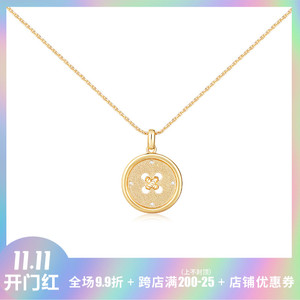 官方授权oops纽扣情书项链男女小众金币圆牌王子异赵磊秦岚同款