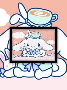 卡通动物玉桂狗儿童diy手工纸浆画室内客厅装饰画美术活动材料包