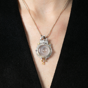 3月4日直播预览【福馆】小鹿平安扣- 翡翠白冰雪花棉平安扣吊坠