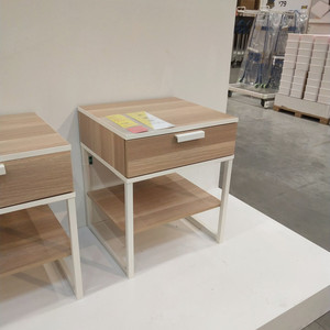 西安宜家国内代购特里索床边桌单斗抽屉柜床头柜木桌北欧简约卧室