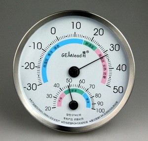 榛利STH130温湿度计家用高精度 温度计湿度计带支架 进口机芯表