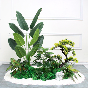 仿真假绿植景观散尾葵大型旅人蕉植物仿真树室内装饰商场造景组合