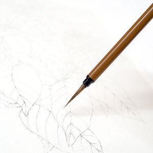 紫颖勾线笔国画专用兼毫描线笔花鸟人物白描临摹工笔纯紫勾线毛笔