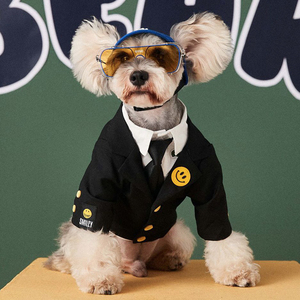 宠物西装小型犬泰迪雪纳瑞博美法斗比熊宠物秋冬帅气外套狗狗衣服