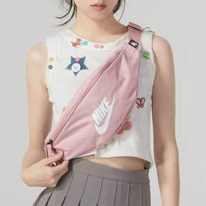 Nike耐克腰包粉色运动包2023新款户外旅行胸包单肩包斜挎包DB0490