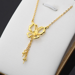 diy 925银镀白金 镀黄金 镀玫瑰金3珠蝴蝶项坠项链 挂坠套链1807