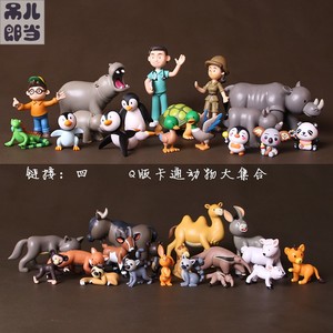出口英国企鹅狮子骆驼棕熊企鹅狮子儿童玩具卡通可爱动物模型散货