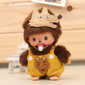 日本正版monchhichi萌趣趣蒙奇奇bcc 童话故事系列大灰狼宝宝现货