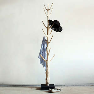 创意原木衣架落地挂衣架卧室原生态实木树杈艺术衣帽架整棵树树形