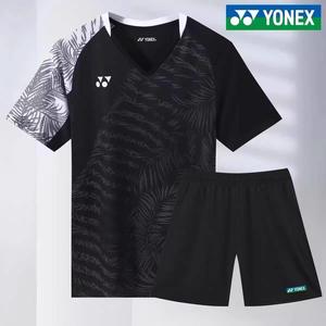 正品尤尼克斯羽毛球女男套装比赛运动服速干YY网球衣比赛队服定制