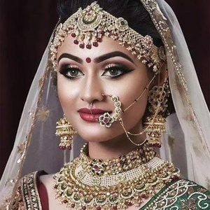 印度原产重工民族风水晶镶嵌眉心坠头饰额头链跳舞表演拍照发饰