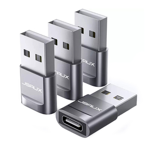 出老外USB2.0 type-c母座转USB公转接头公铝合金外壳充电转换插头