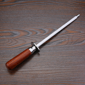 专业厨房用红色彩木磨刀棒 家用菜刀防滑柄磨刀器磨刀工具磨刀器