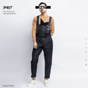 SMELT 19AW-G50 牛仔背带裤男士牛仔背带裤男2018新款 韩版九分裤