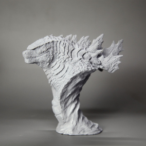 哥斯拉 怪兽 godzilla 半身胸像 手办 模型 树脂 雕像 白模 现货