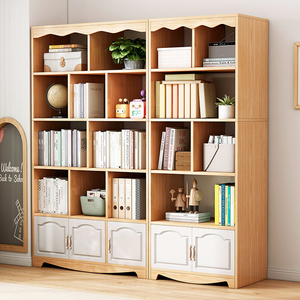 书架置物架落地家用客厅收纳架小型办公室书橱省空间卧室简易书柜