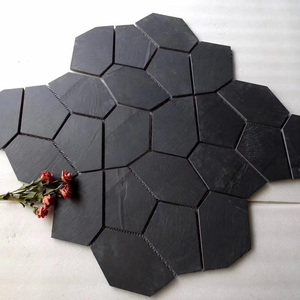 天然青石板冰裂纹碎拼户外仿古文化石庭院花园小路室外铺路地砖