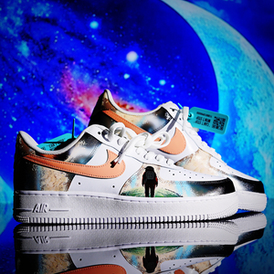 耐克af1 空军一号 force小白鞋环保主题定制流浪地球手绘板鞋男潮
