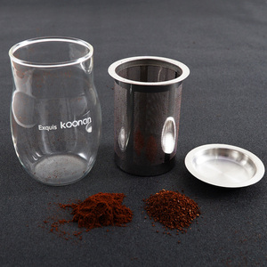 卡纳咖啡筛粉器 磨豆机接粉杯过滤筛粉罐 不锈钢滤网杯筛细粉器具