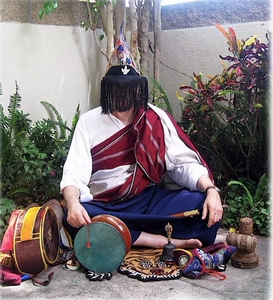 古萨里法熊帽玛吉拉准断法僧帽施身法尼泊尔藏式手工制可调节雄帽