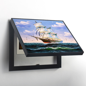 电表箱装饰画翻盖免打孔配电箱画现代欧式挂画遮挡电闸箱一帆风顺