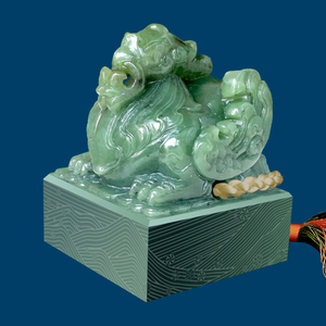 玉玺收藏品冬奥徽宝碧玉版典藏张铁成工艺美术玉石雕刻冬奥会纪念