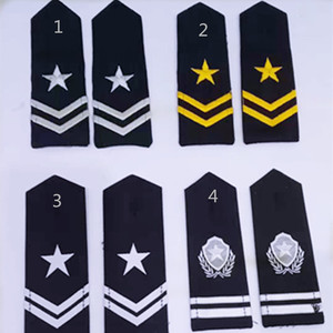 保安门卫肩章肩牌简衔执勤服饰配饰制服配件标志臂章黄白二拐一星