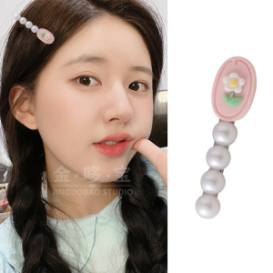 赵露思同款郁金香珍珠发夹复古少女心刘海边夹甜美头饰发卡发饰女