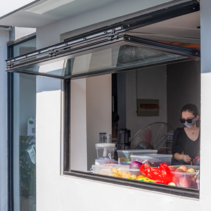 铝型材窗户铝合金折叠窗上翻吧台窗店铺装修工装定制隐藏支随意停