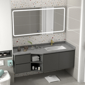 设计师定制斜角切角浴室柜拐角斜面柜洗手台侧边置物异形洗脸盆柜