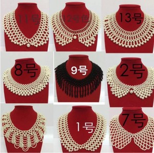 韩版时尚多款手工编织珍珠项链围脖 假领子锁颈链