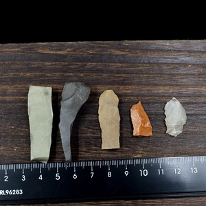 高古新石器时期石叶刮削器打制石器石核红山文化科普教学标本收藏