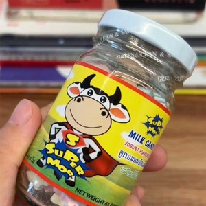 super mor泰国进口原味奶糖酸奶味奶糖奶片奶糖糖果玻璃瓶