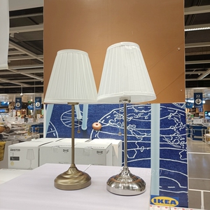 ikea宜家奥思迪 台灯 布艺现代时尚装饰简约温馨卧室床头灯北欧风