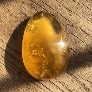 子心优品收藏级原矿波罗的海蜜蜡蜜糖红活满金沙活水胆水滴吊坠