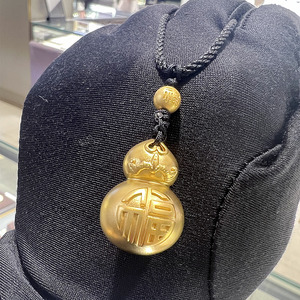 周大福折扣国内专柜代购 传承系列 福禄足金葫芦黄金吊坠专柜现货