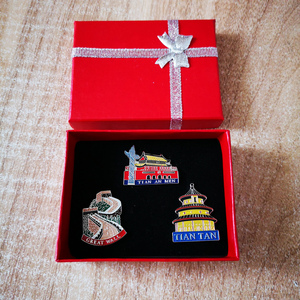北京天安门纪念品徽章长城天坛胸章旅游文创礼物民族风胸针包邮