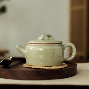 仿古陶瓷汉瓦壶茶壶家用复古单壶带过滤泡茶壶功夫茶具微瑕