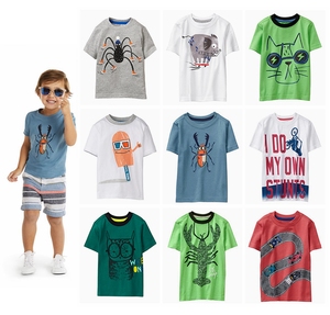 【买三送一】美国Gymboree金宝贝男童夏季卡通条纹全棉短袖T恤