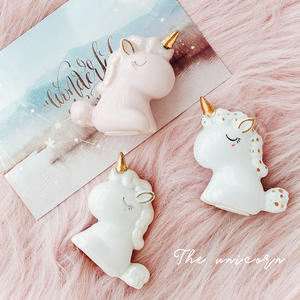 原来是泥|ins北欧风陶瓷独角兽桌面摆件少女心家居装饰创意礼物