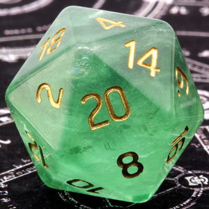 d20天然绿萤石龙与地下城dnd万智牌第五人格跑团数字骰子
