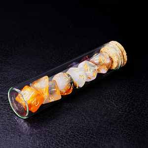 桌游跑团骰子收纳木塞玻璃试管瓶药水瓶 龙与地下城dnd 克苏鲁coc