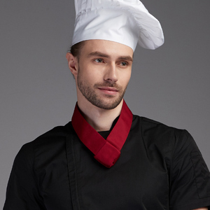 厨师工作服领结酒店饭店厨房咖啡厅韩版纯色百搭服务员领巾假领子