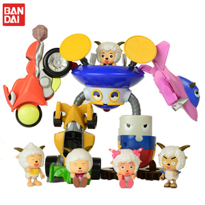 正版万代动力喜羊羊飞船变形合体喜洋洋欢乐飞碟美羊羊穿梭机玩具