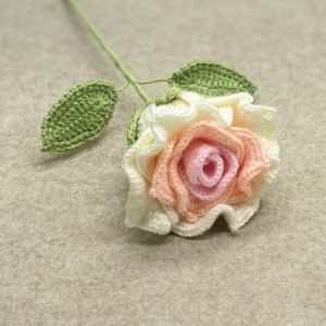 手工编织毛线玫瑰花泰国渐变色玫瑰针织大玫瑰38节礼品情人节礼品