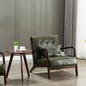 北欧休闲单人椅实木网红客厅椅子卡座沙发家用卧室单椅咖啡厅沙发